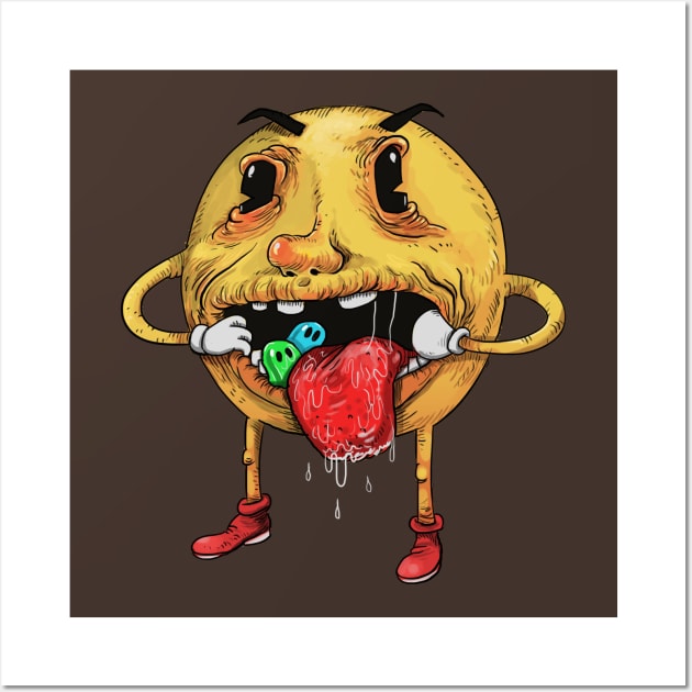 Smashed Pacman Wall Art by idrawcartoons